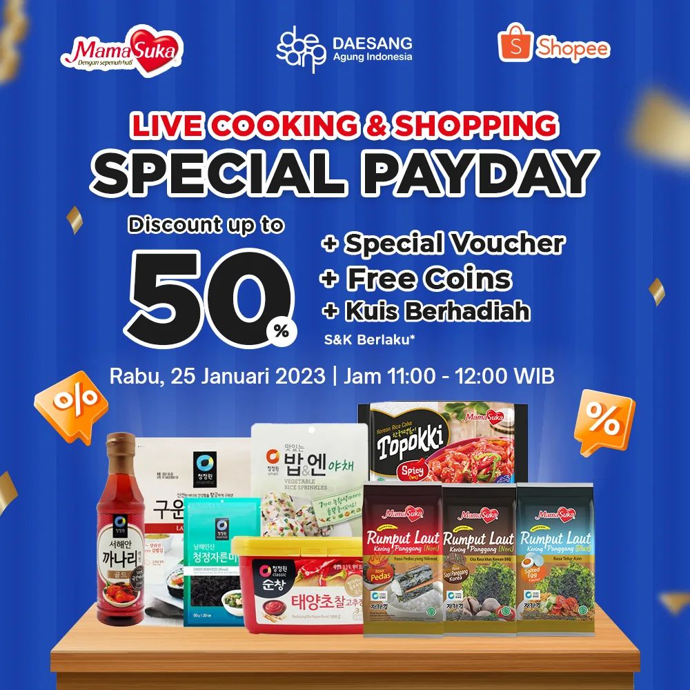 Live Cooking and Shopping Special Payday