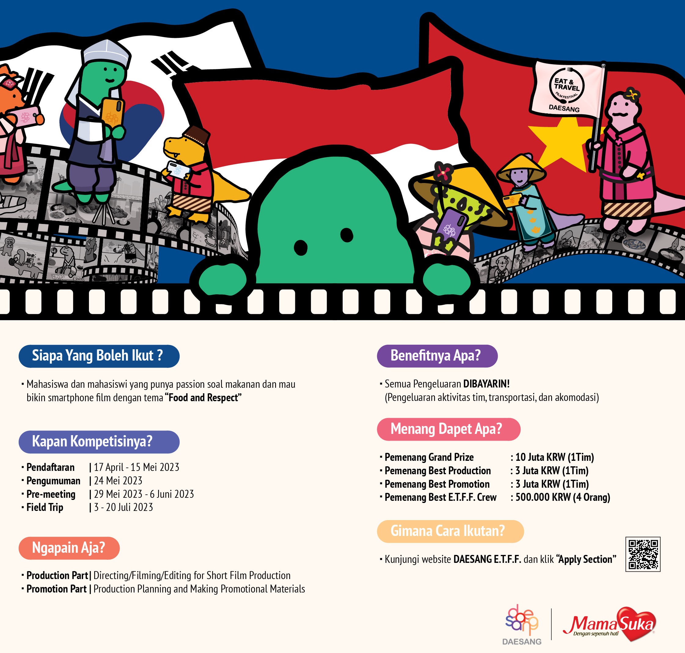 Kompetisi Film Pendek Daesang: 3rd Eat & Travel Film Festival