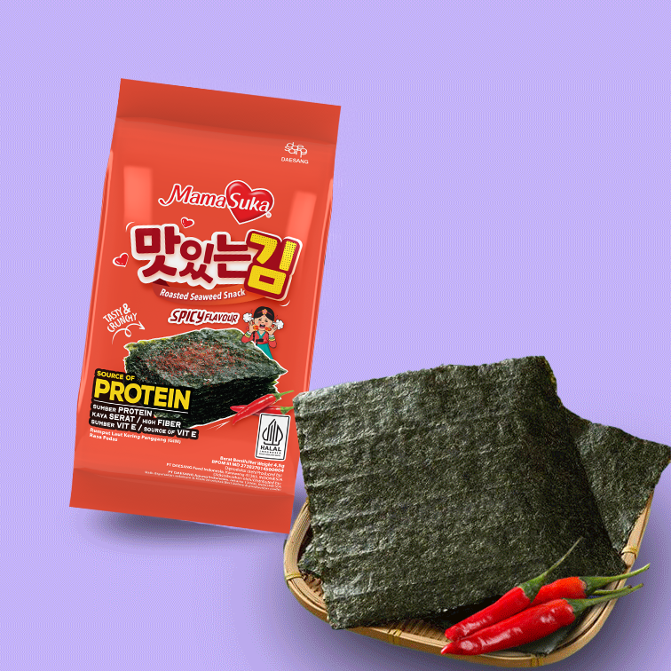 Rumput Laut Kering Panggang Rasa Pedas