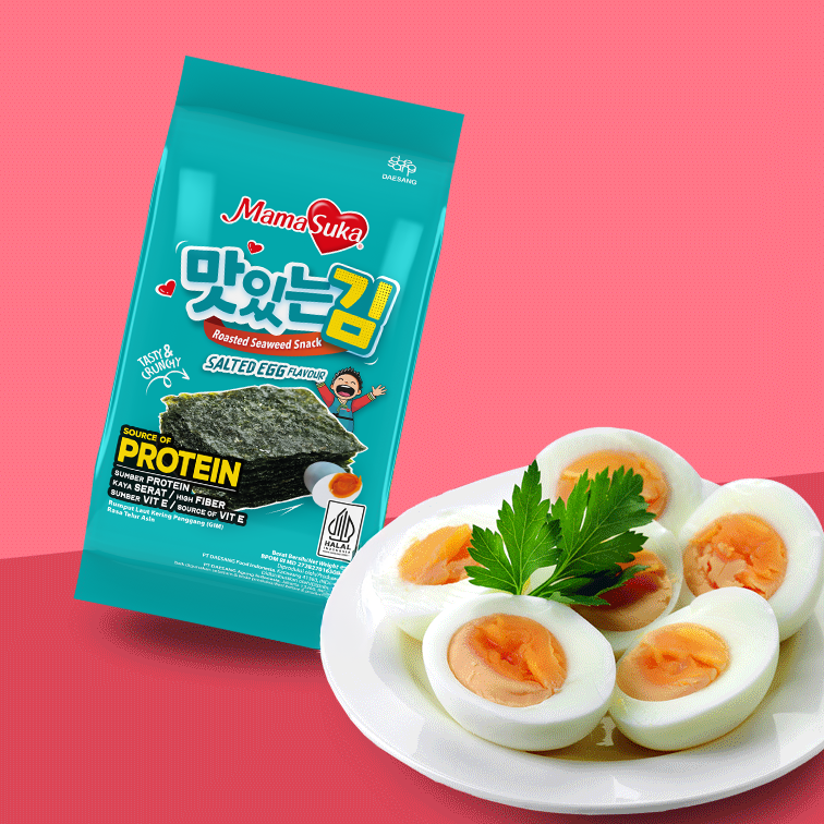 Rumput Laut Kering Panggang Rasa Telur Asin